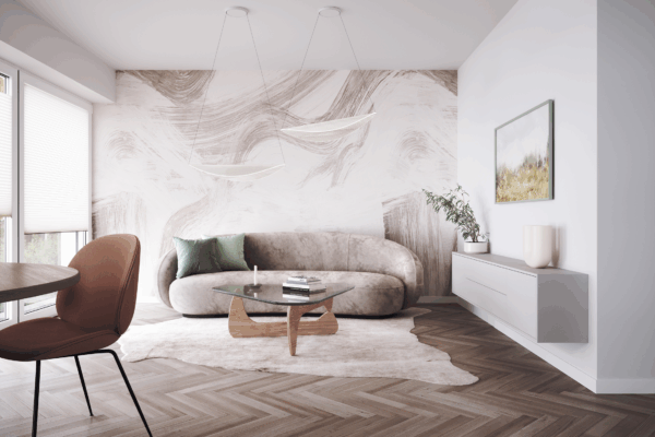 Ganzheitliches Interior-Konzept Sozialimmobilie: Interieurdesign und Visualisierung für Quartier Heinrich in Düsseldorf.